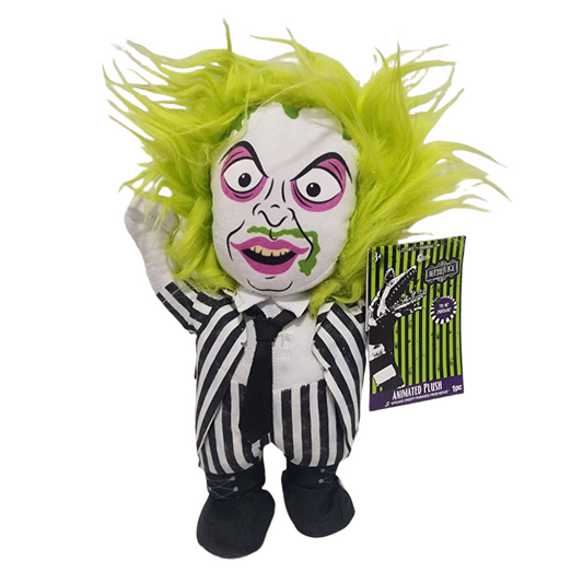 Animated Beetlejuice Plush Toy Speaks Movie Phrases Gemmy Horror Halloween