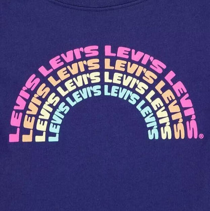 Levis Girls Long Sleeve T Shirt Crewneck 2 Pk Navy Blue Purple Tie Dye L 10/12