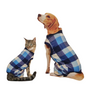 Blue Plaid Pet Pajamas T Shirt Dog Cat PJs Family Christmas Holiday XS S L XL