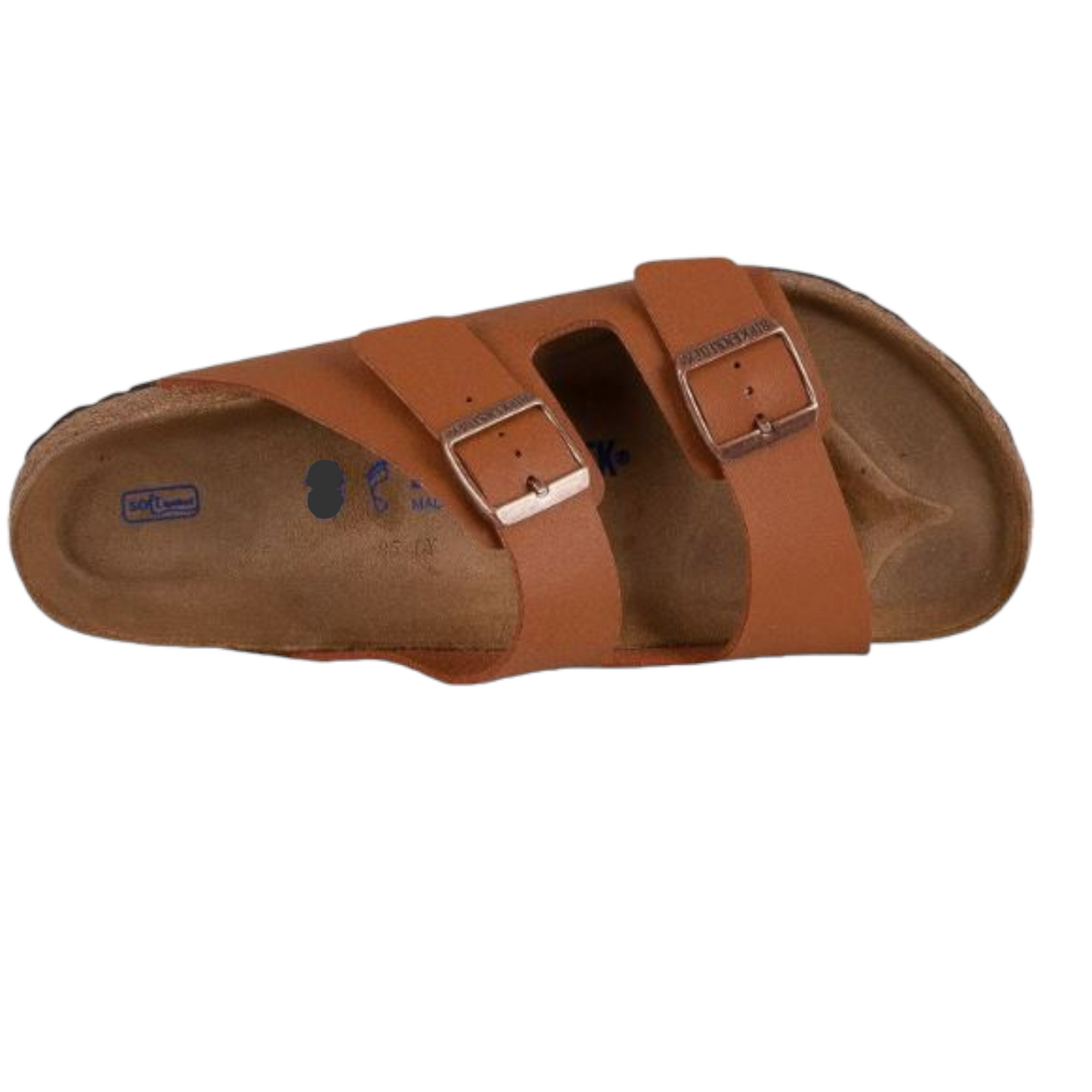 BIRKENSTOCK Men's Arizona Soft Footbed Two Strap Sandals Ginger Brown Size 9