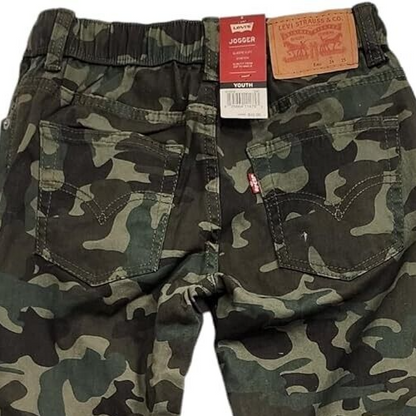 Levis Youth Boys Camo Pants Levi Strauss Joggers Hunting Stretch Twill Size 8