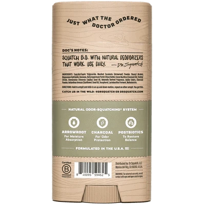 Dr. Squatch Birchwood Breeze Natural Odor Squatching Deodorant 2.65 oz - Sammi's Attic