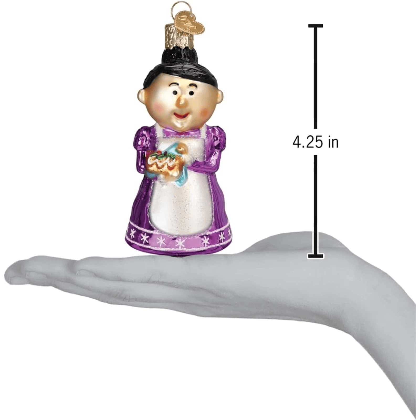 Old World Christmas Cheery Mrs. Claus Glass Holiday Ornament 44209 with Box - Sammi's Attic