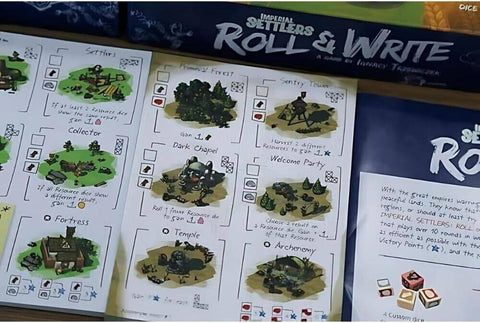 Portal Games Imperial Settlers Roll and Write Build Harvest Board Game - Sammi's Attic